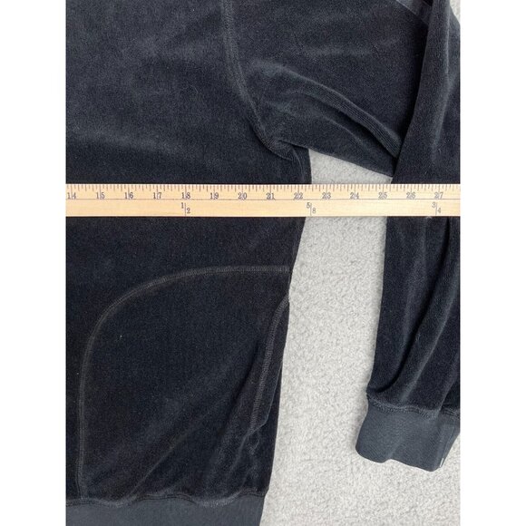 Juicy Couture Womens Jacket Black Large Full Zip Y2K Fleece Terry Track Striped - Picture 6 of 10